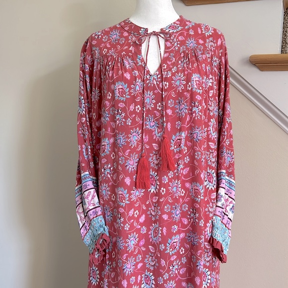 Natural Life Maxi Dress. Lovely colors and pattern. Rayon. NWOT. Size S - Picture 2 of 10